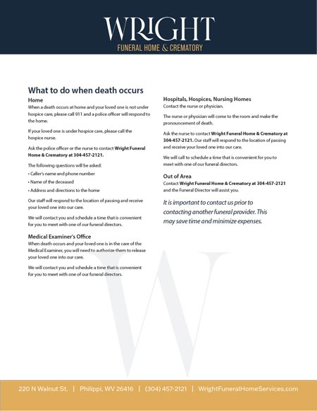 What to Do When Death Occurs